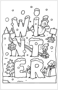 Dibujo de Temporadas de Invierno para Colorear