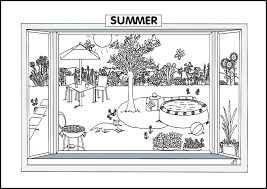 Dibujo de Temporadas de Verano para Colorear