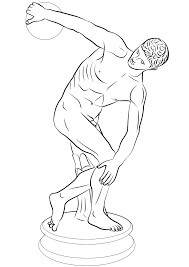 Dibujo de Estatua de Discobolus para Colorear