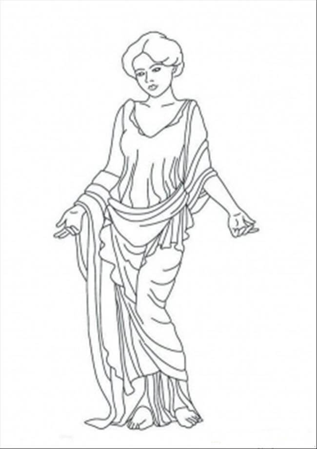 Dibujo de Estatua de Venus para Colorear