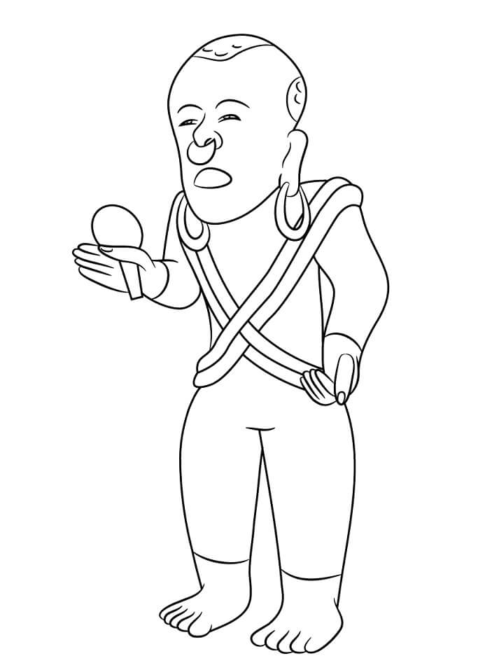 Dibujo de Estatua de Xipe Totec para Colorear