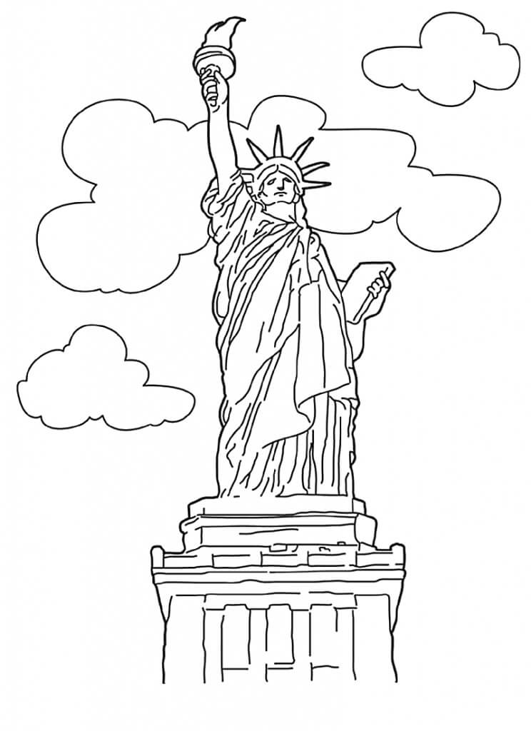 Dibujo de Zgrlk Ve Bulut Heykeli para Colorear