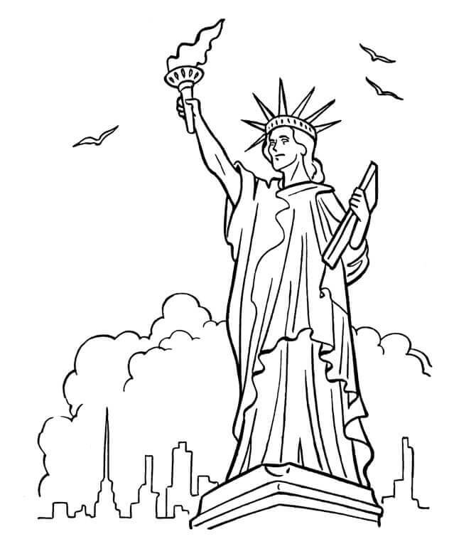 Dibujo de Ehir Ile Zgrlk Heykeli para Colorear