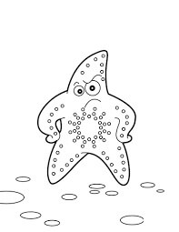 Dibujo de Estrella de Mar Enojada para Colorear