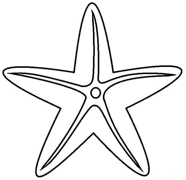 Dibujo de Estrella de Mar Imprimible para Colorear