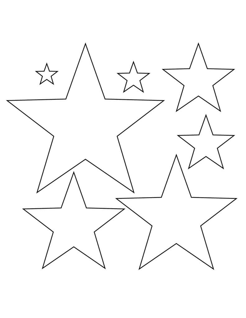 Dibujo de Bonita Estrella para Colorear