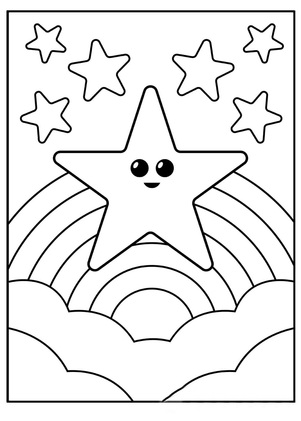 Dibujo de Buena Estrella para Colorear