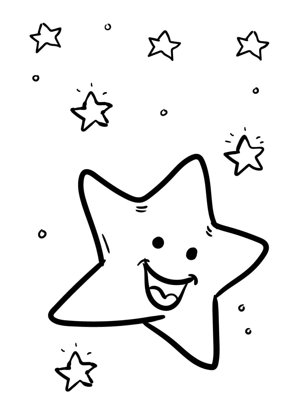 Dibujo de Dibujando Estrellas para Colorear