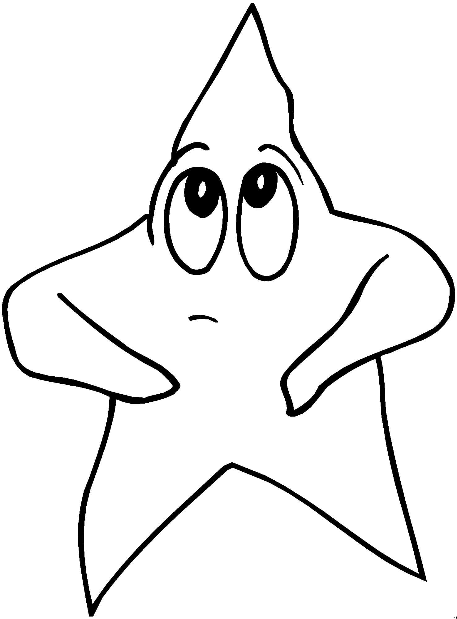 Dibujo de Estrella Animada para Colorear