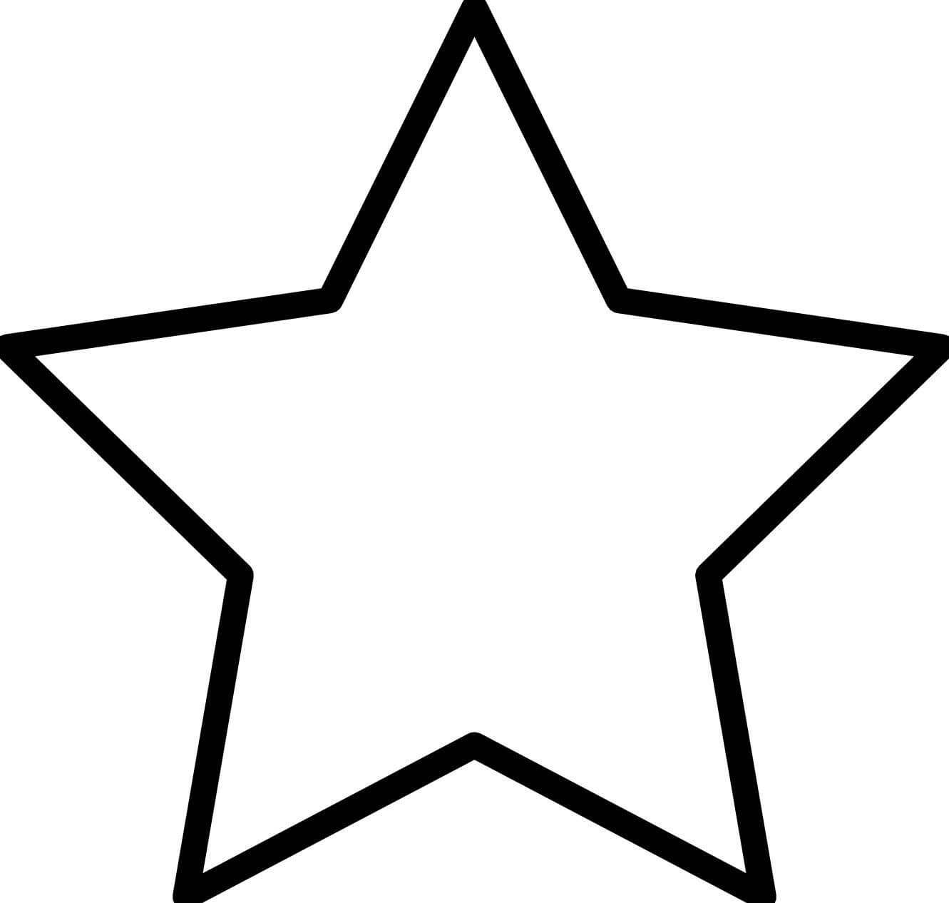 Dibujo de Estrella básica para Colorear