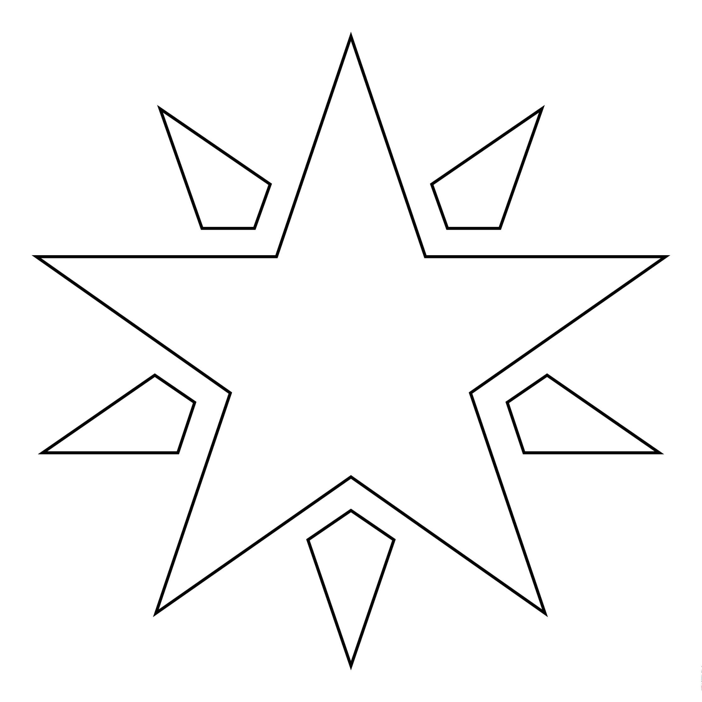 Dibujo de Estrella Brillante para Colorear