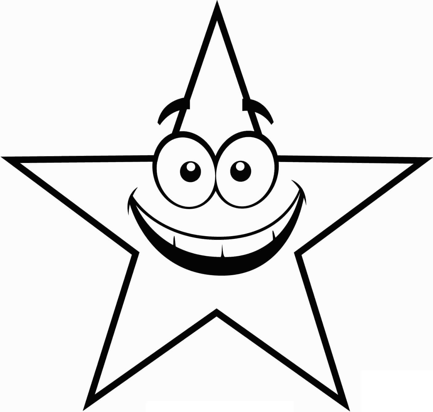 Dibujo de Estrella Divertida para Colorear