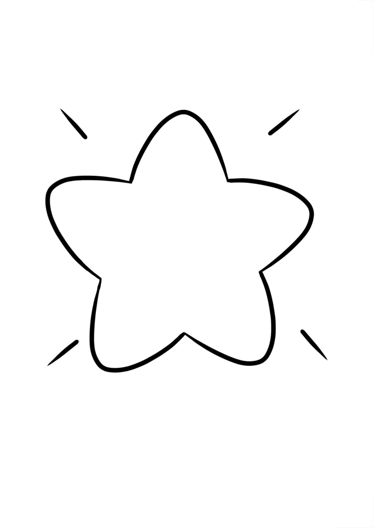 Dibujo de Estrella fácil para Colorear