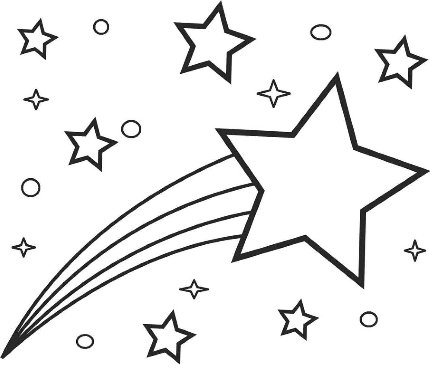 Dibujo de Estrella Fugaz para Colorear