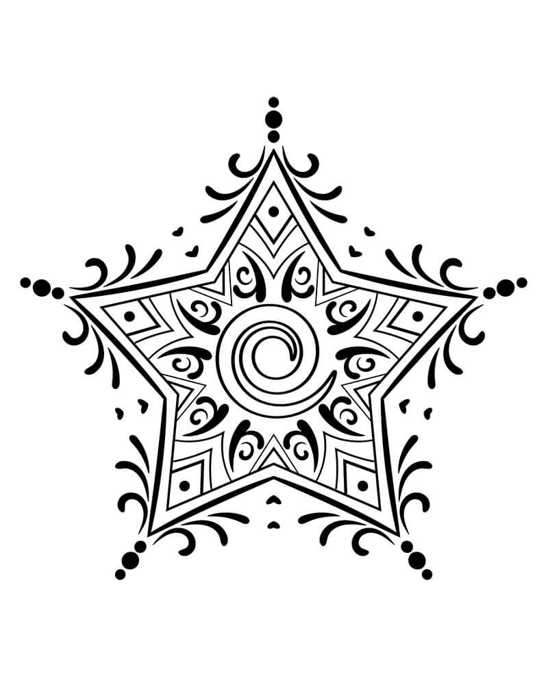 Dibujo de Estrella Perfecta para Colorear