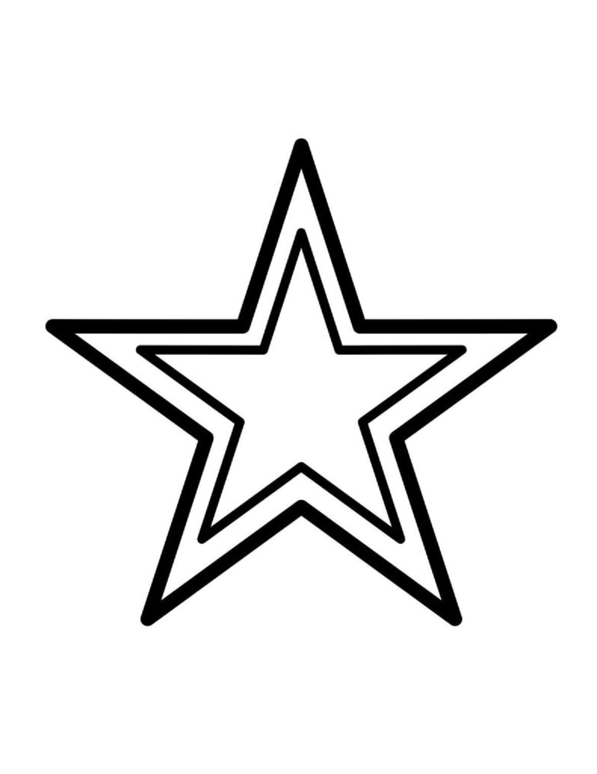Dibujo de Estrella Sencilla para Colorear