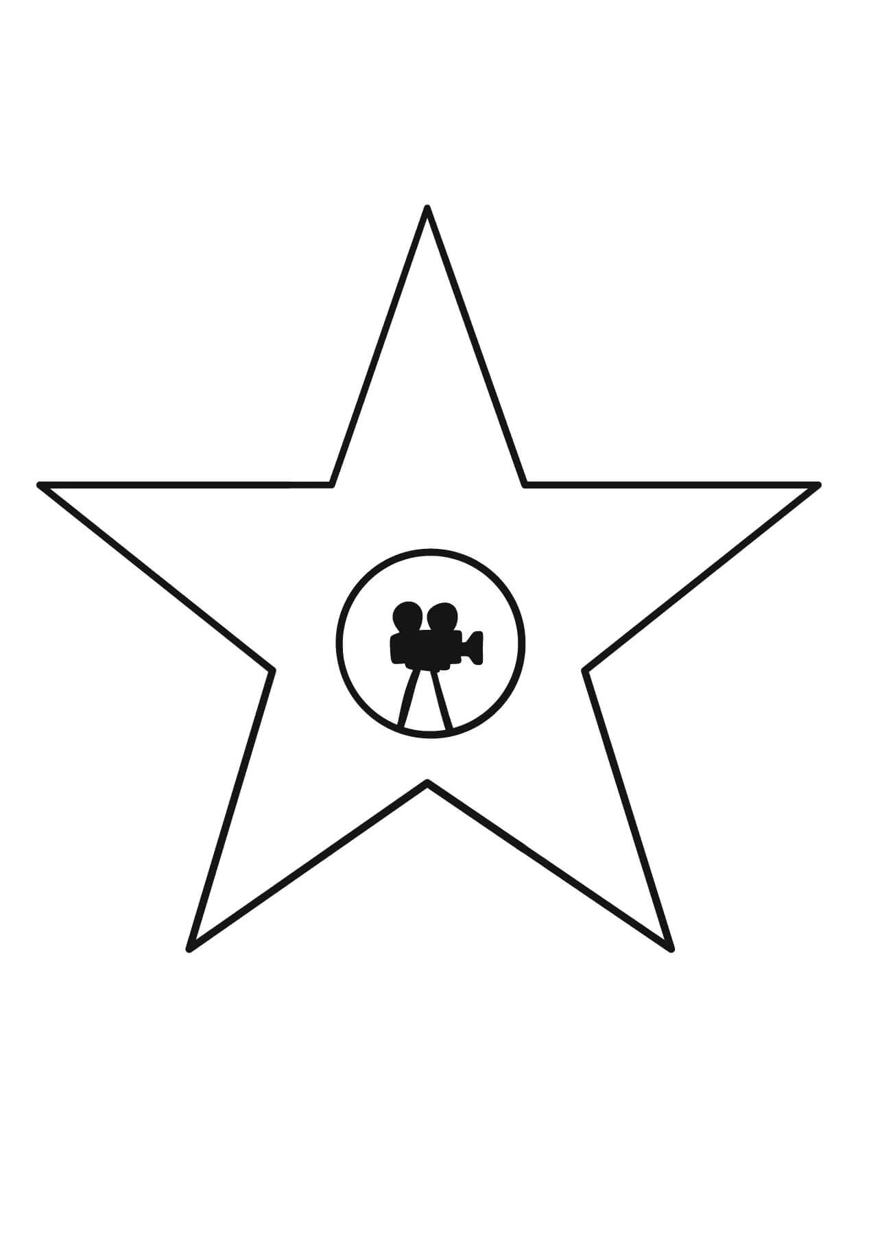 Dibujo de Estrella de Hollywood para Colorear