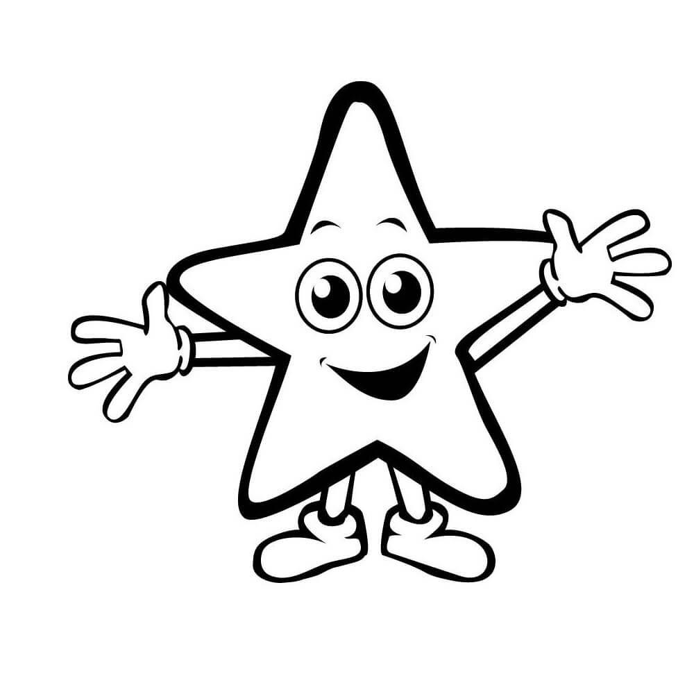 Dibujo de Estrella de la Diversion para Colorear