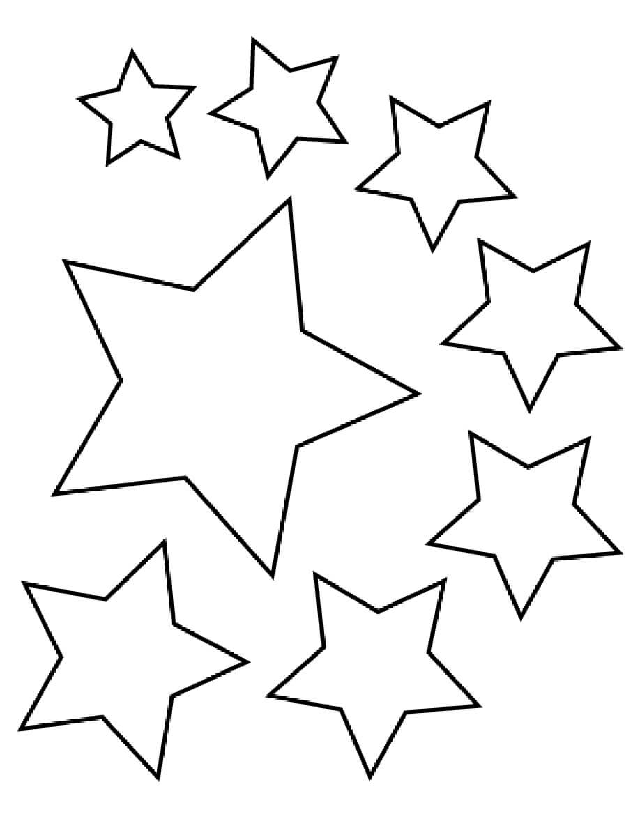 Dibujo de Estrellas básicas para Colorear