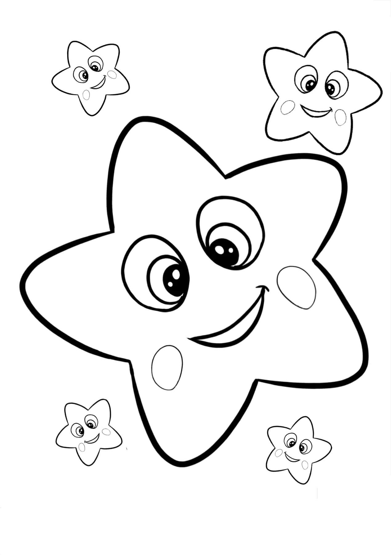 Dibujo de Estrellas Divertidas para Colorear