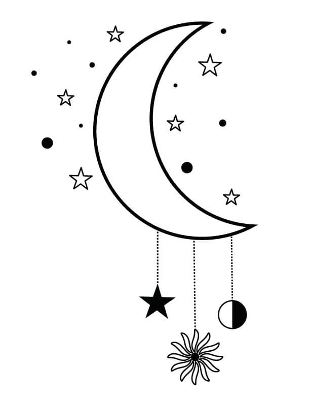 Dibujo de Estrellas Imprimibles para Colorear