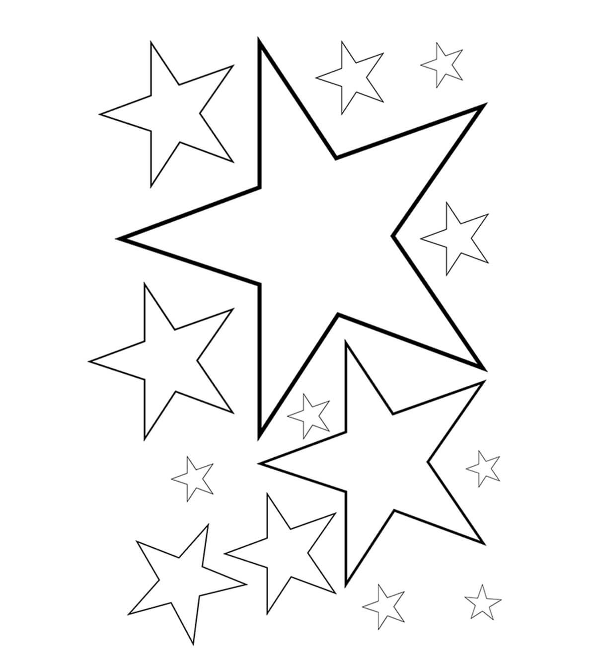 Dibujo de Estrellas Normales para Colorear