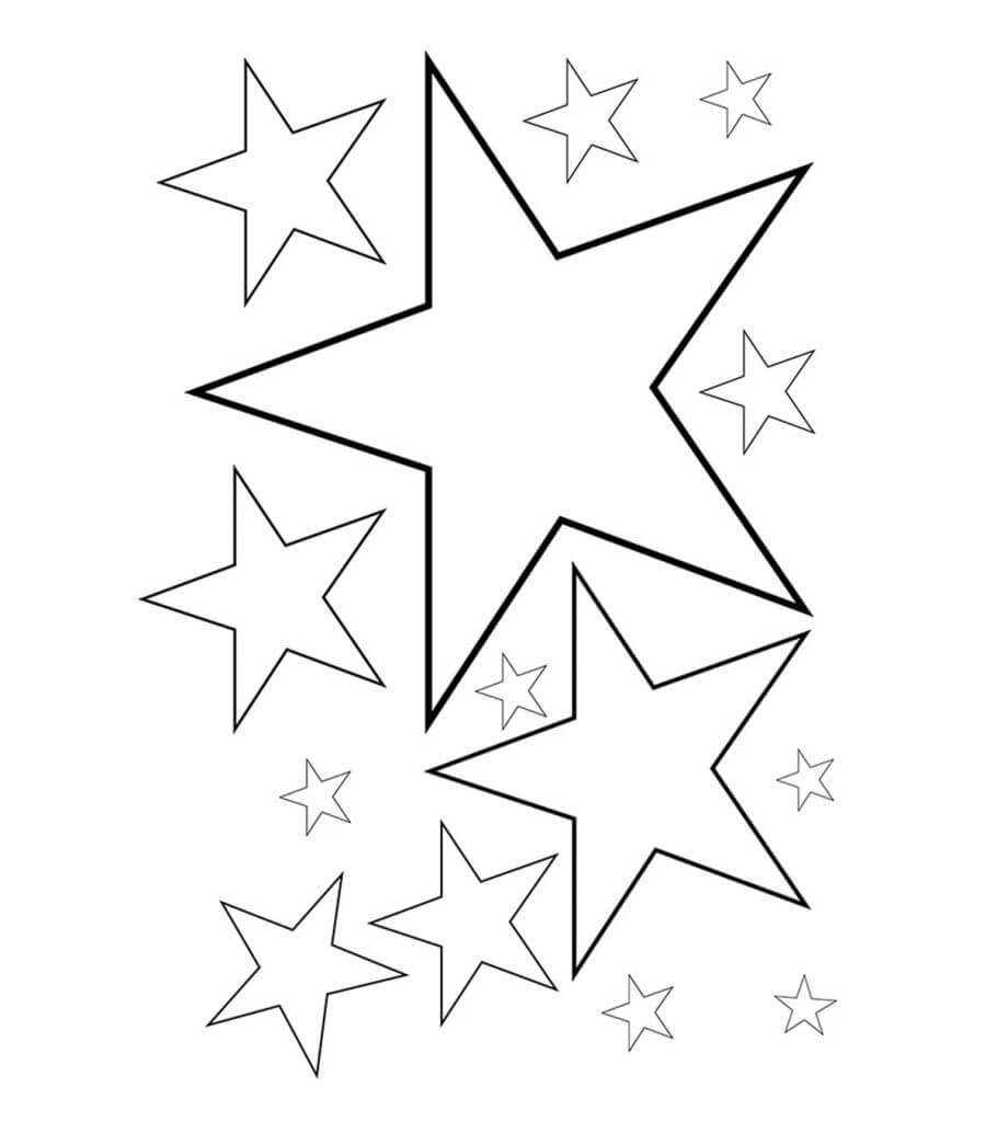 Dibujo de Las Estrellas para Colorear