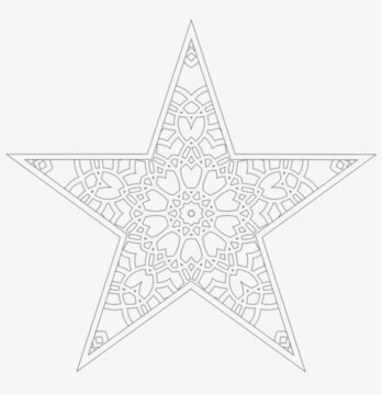 Dibujo de Mandala Estrella para Colorear