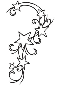 Dibujo de Seis Estrellas para Colorear