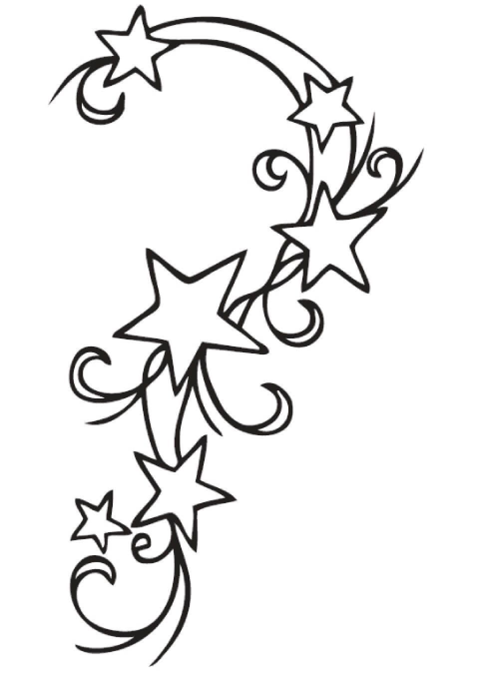 Dibujo de Seis Estrellas para Colorear