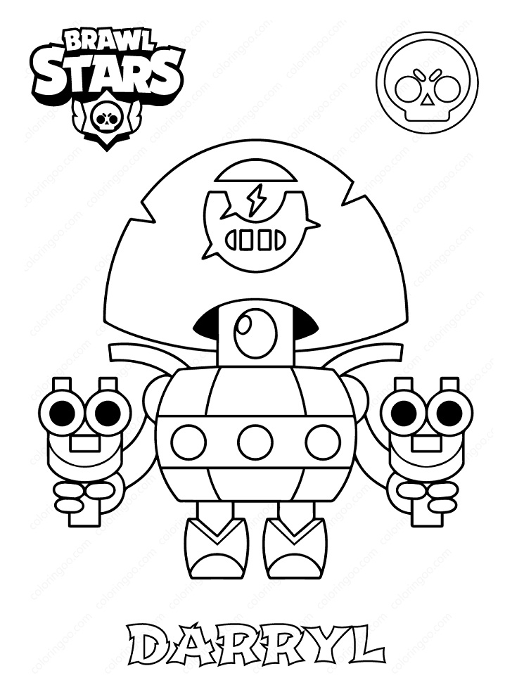 Dibujo de Estrellas de Pelea Darryl para Colorear