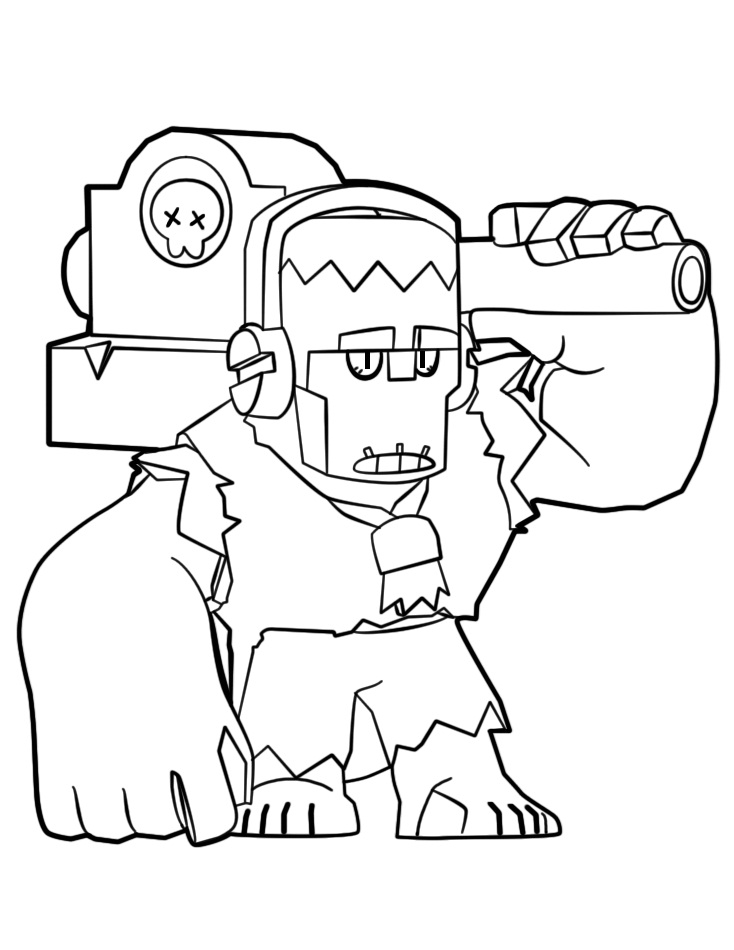 Dibujo de Estrellas de Pelea Frank para Colorear