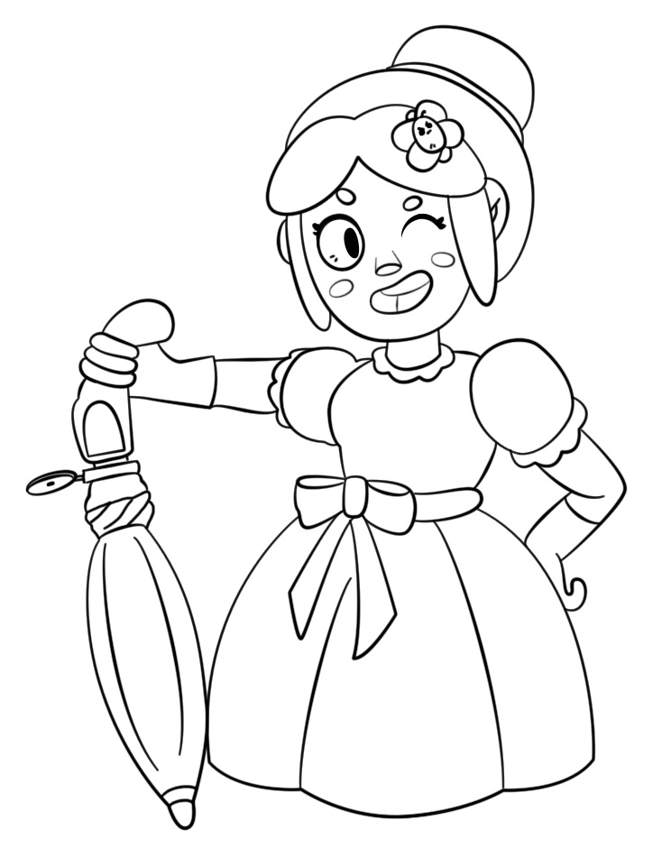 Dibujo de Estrellas de Pelea Piper para Colorear