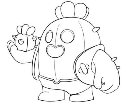 Dibujo de Estrellas de Pelea Spike para Colorear
