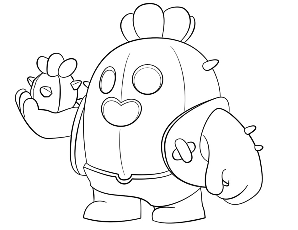 Dibujo de Estrellas de Pelea Spike para Colorear