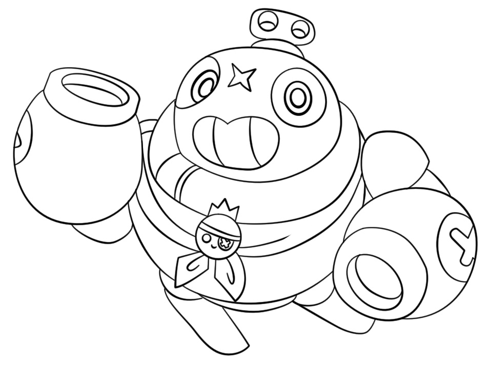 Dibujo de Garrapata de Estrellas Pelea para Colorear