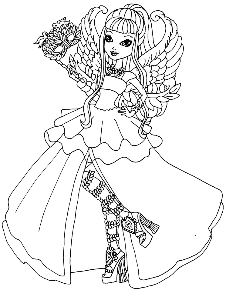 Dibujo de C a Cupido al Trono para Colorear
