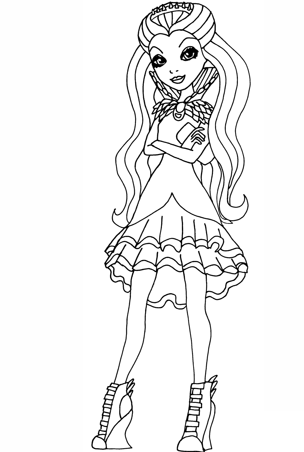 Dibujo de Ever After High Raven Reina para Colorear