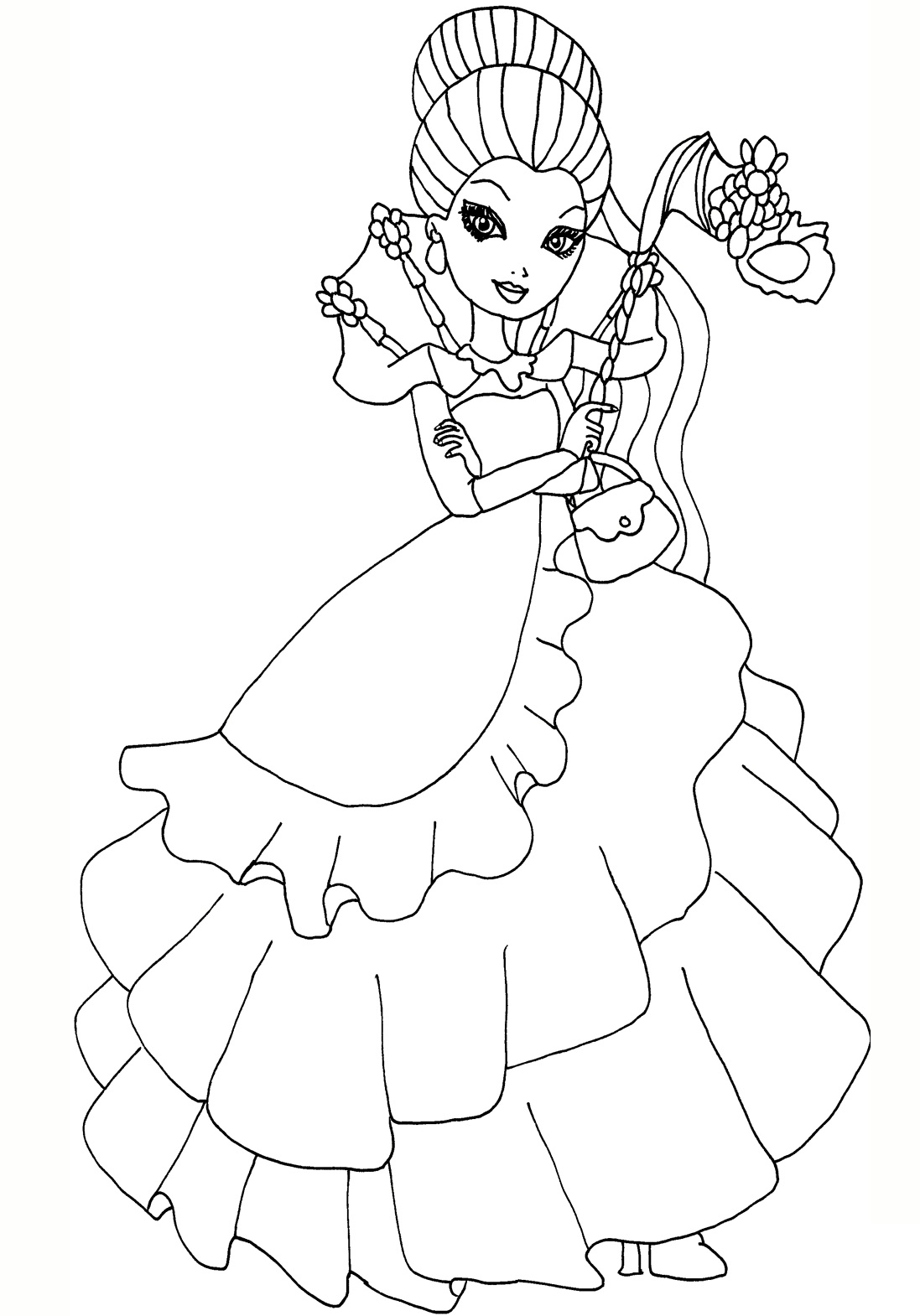 Dibujo de Reina del Cuervo del Trono para Colorear