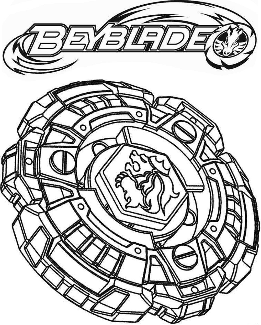 Dibujo de Beyblade Rock Leone para Colorear