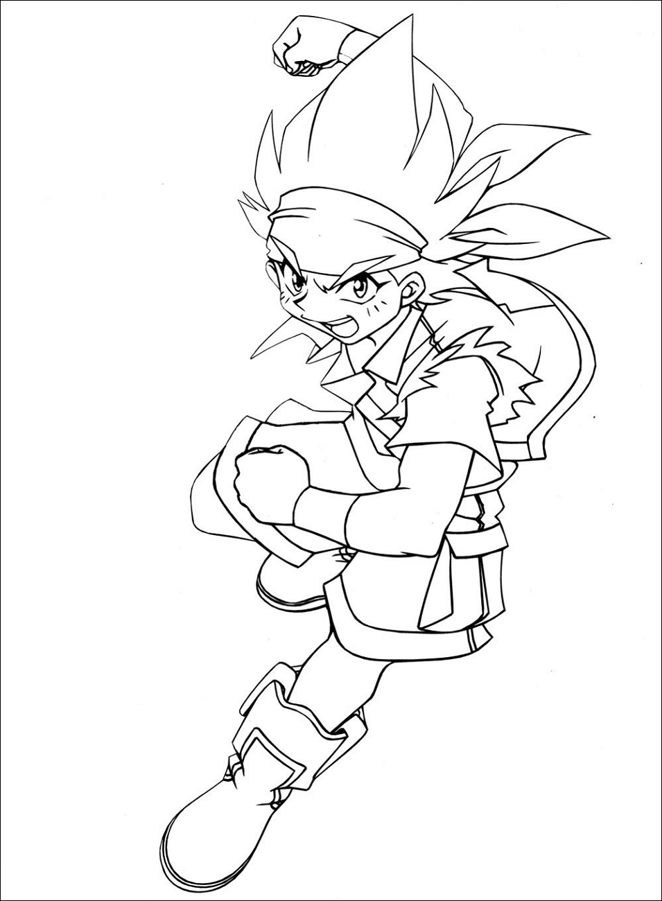 Dibujo de Enojado Gingka Hagane para Colorear