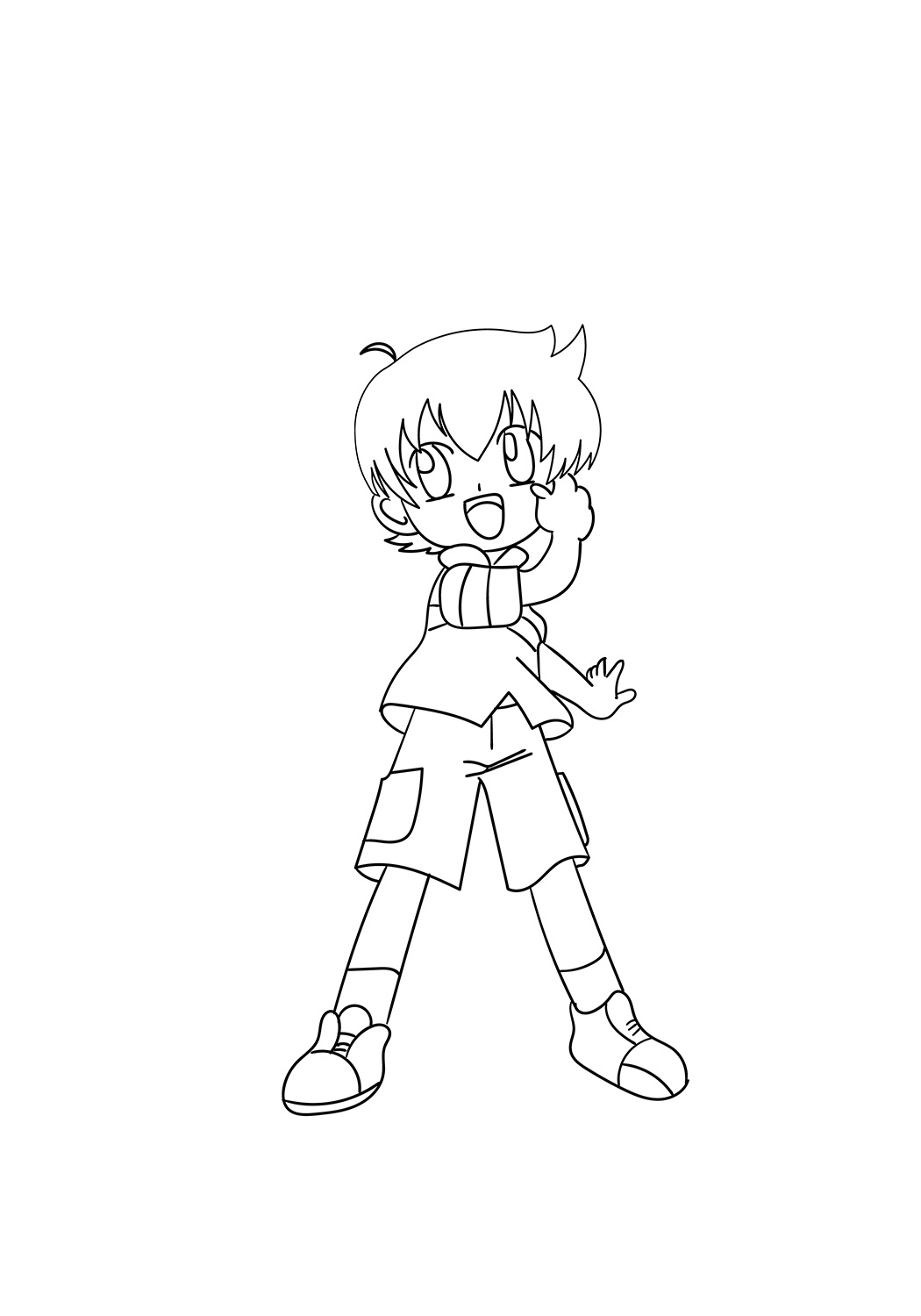 Dibujo de Feliz Kenta Yumiya para Colorear