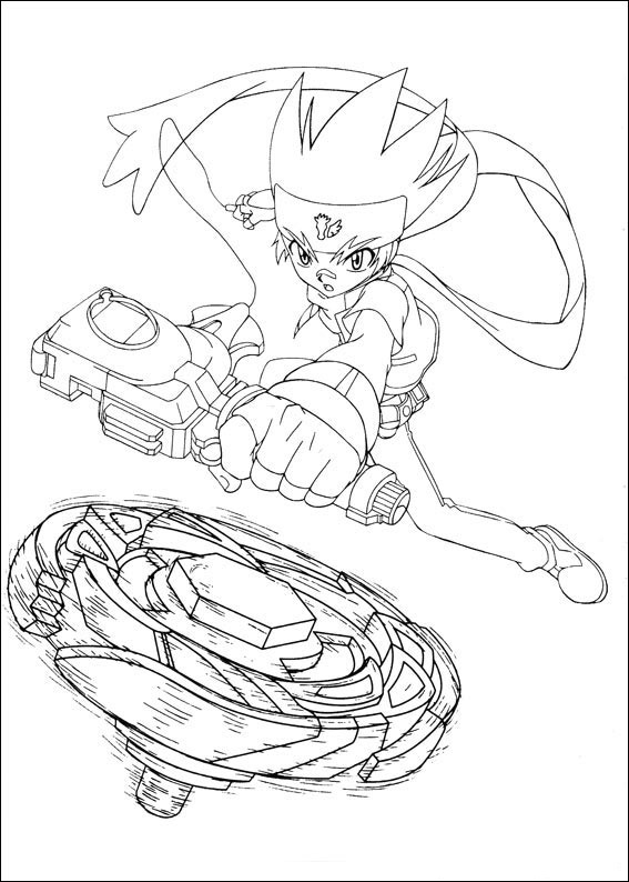 Dibujo de Gingka con Pegaso para Colorear