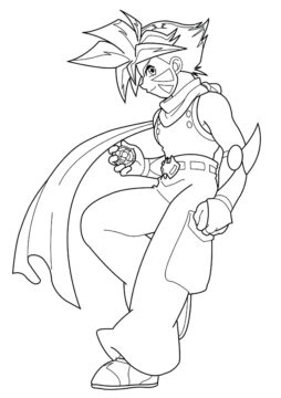 Dibujo de Kai Sonriendo para Colorear