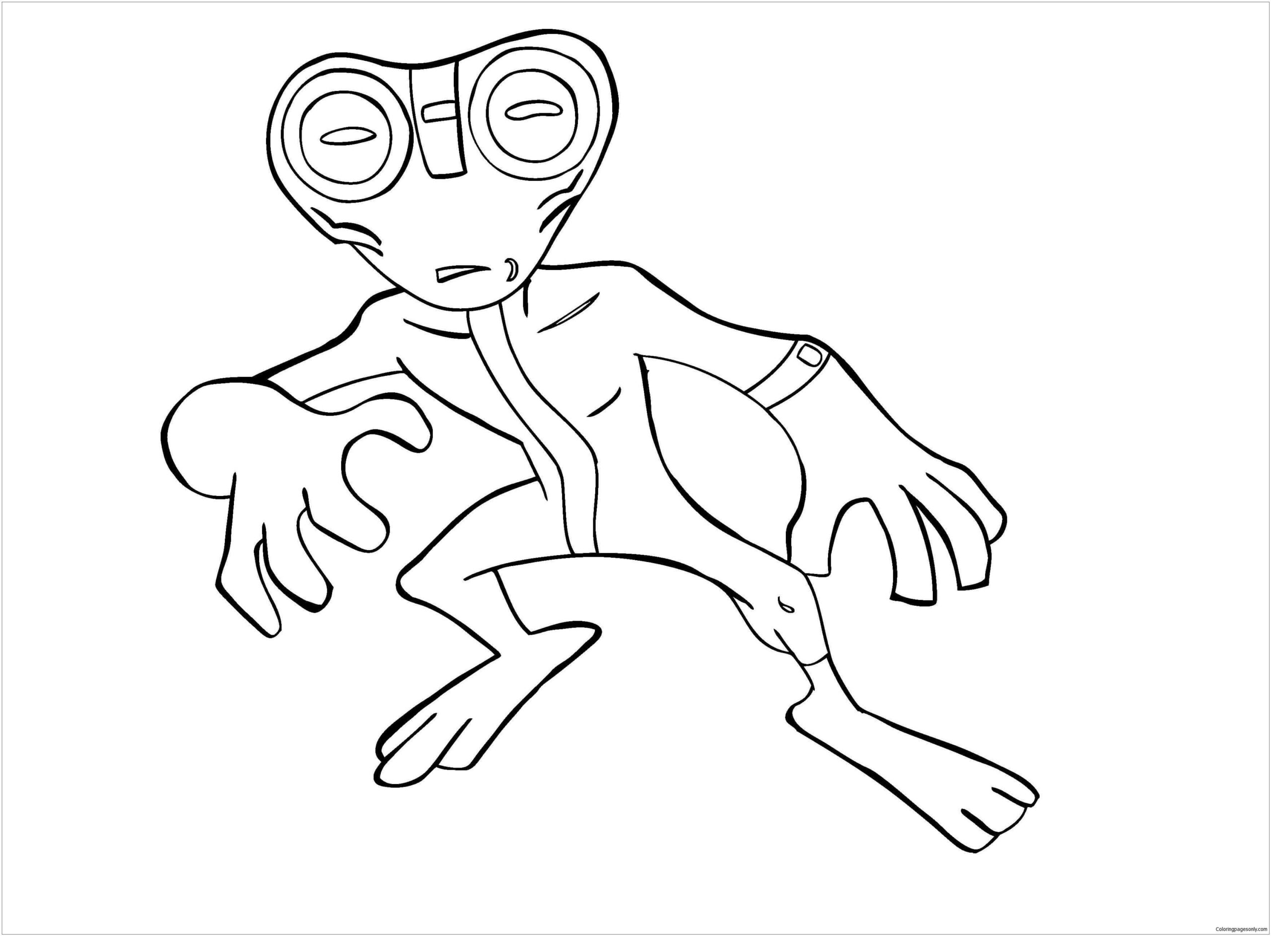 Dibujo de Ben 10 Aliengenas Scaled para Colorear