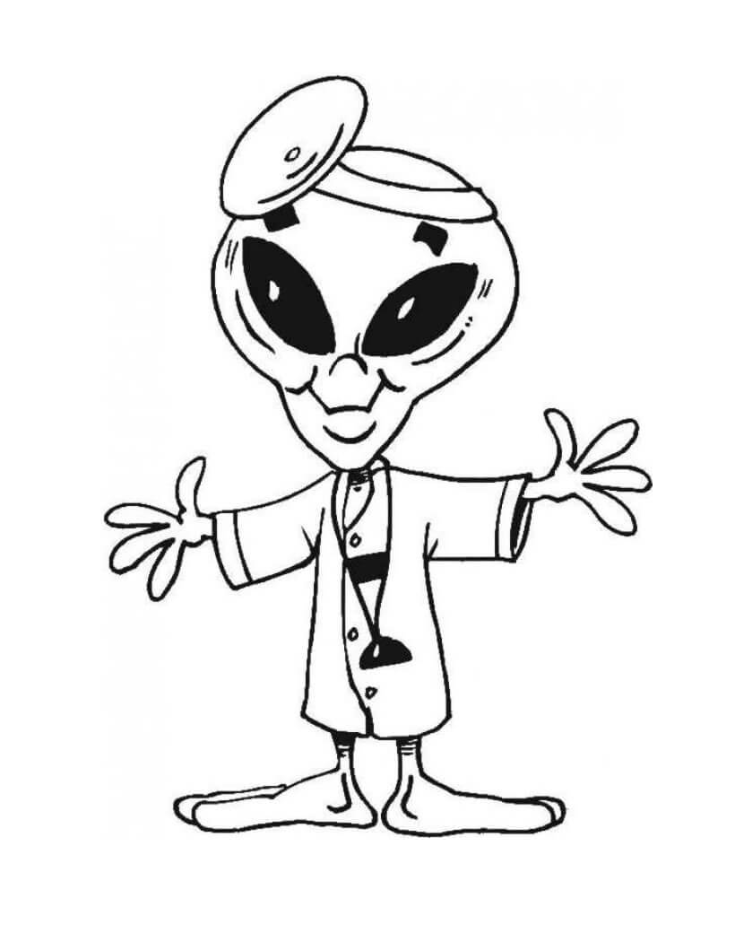 Dibujo de Doctor Extraterrestres para Colorear