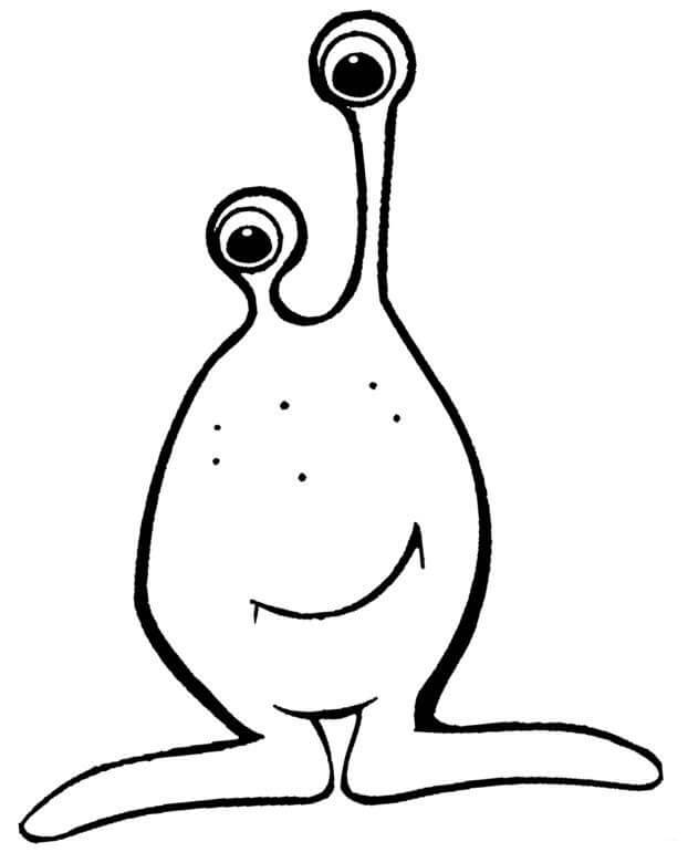 Dibujo de Extranjeros Sonriendo para Colorear