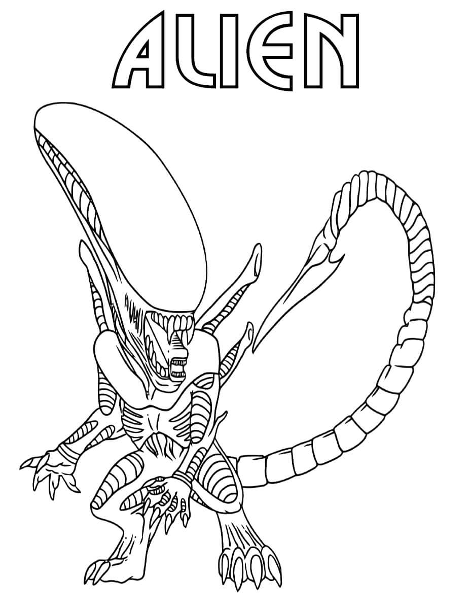 Dibujo de Extraterrestre Aterrador para Colorear