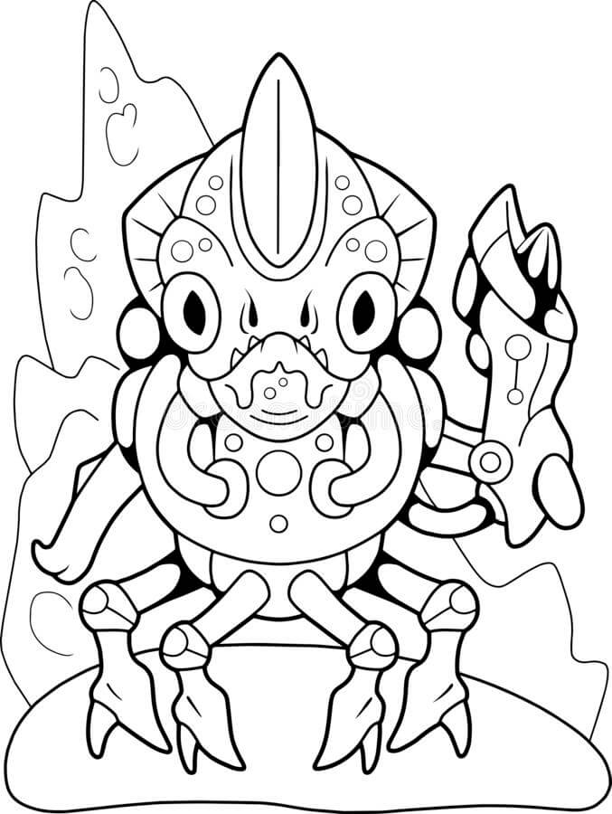 Dibujo de Extraterrestres Espeluznantes para Colorear