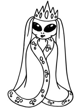 Dibujo de Reina Aliengena para Colorear